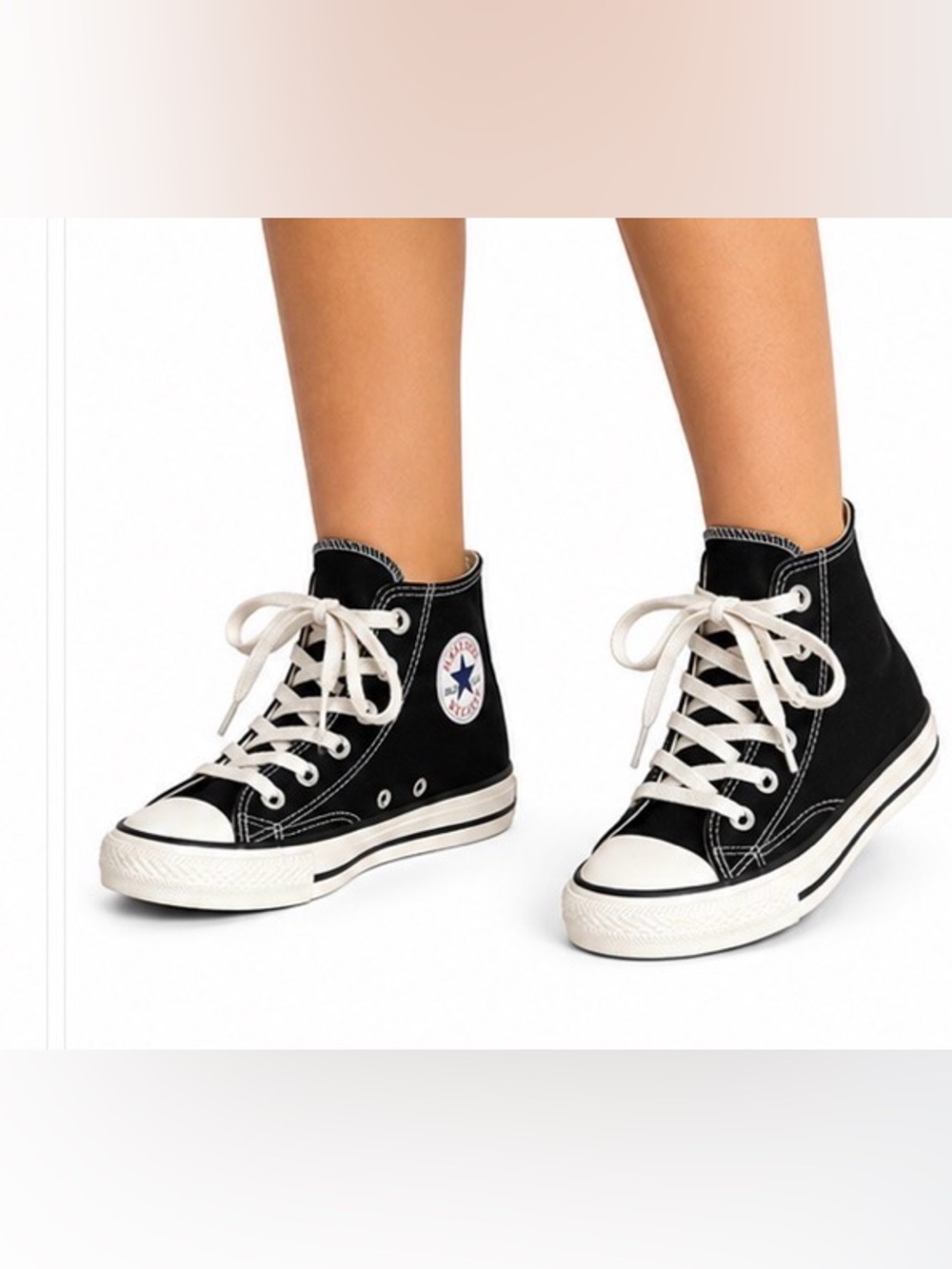 Converse Black and White High-Top Sneakers Kids size 13